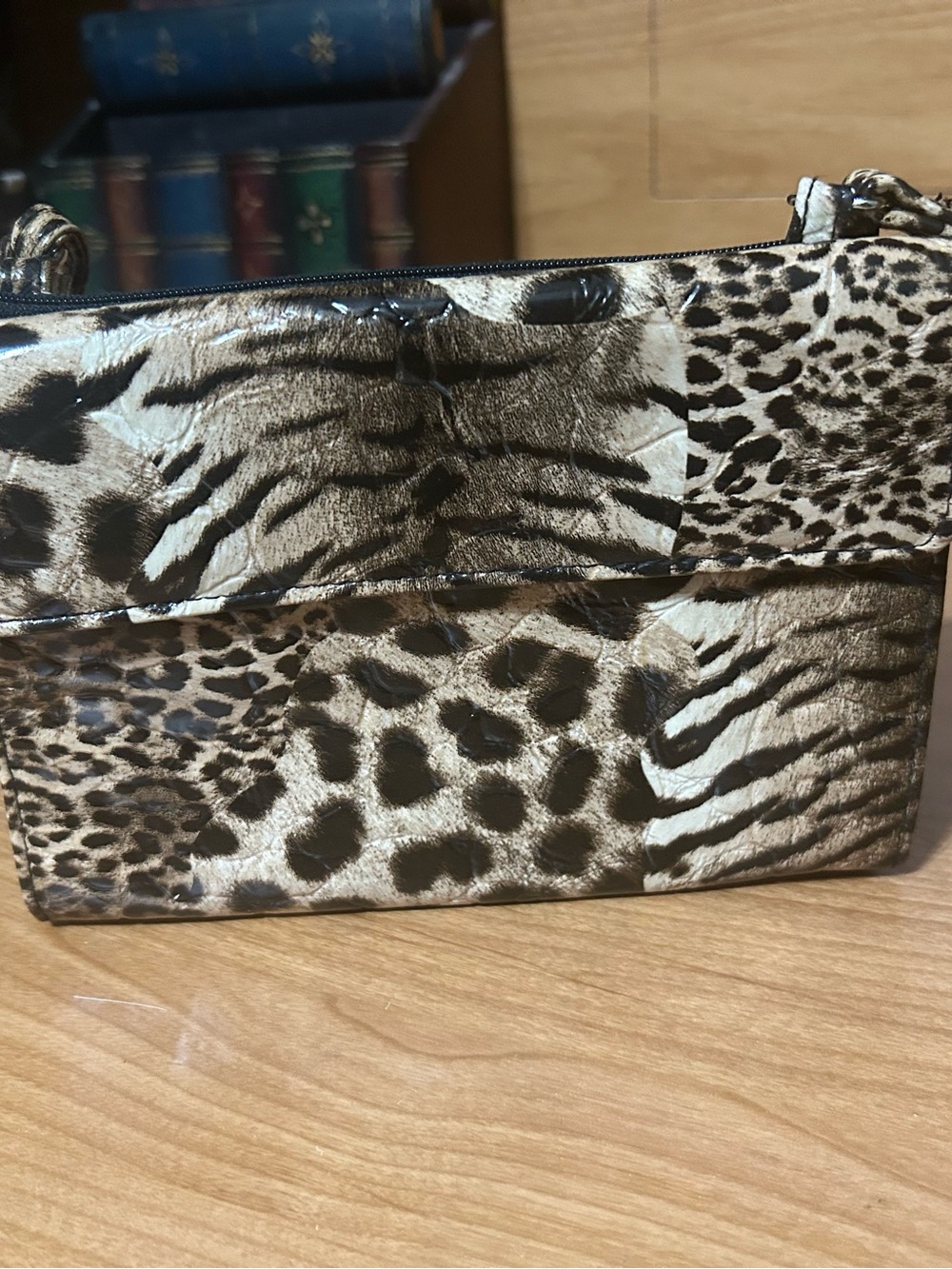 mundi Animal Print Crossbody Bag in Brown and Black